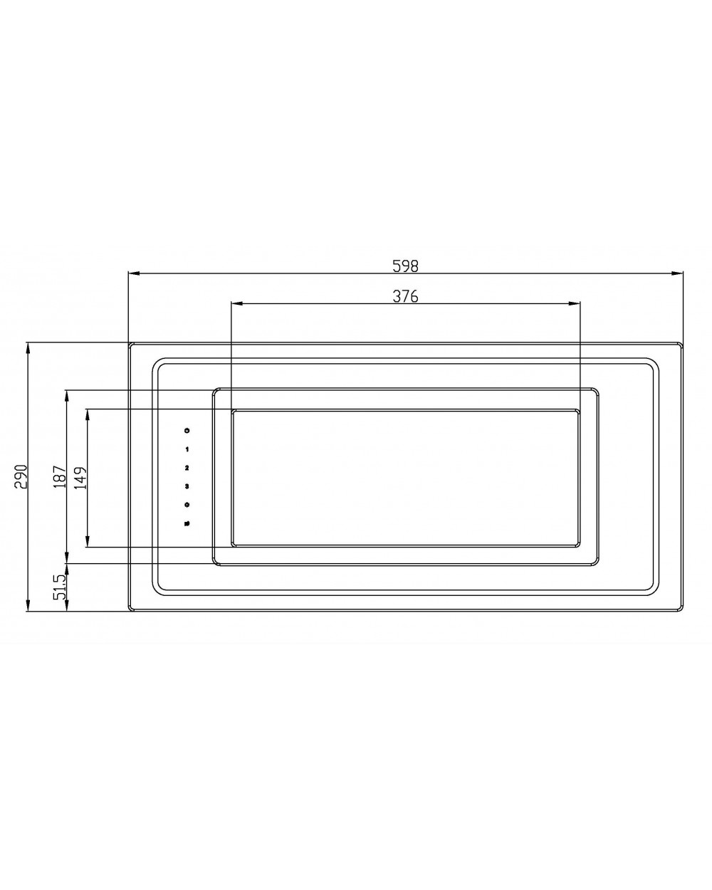 9240985 Вытяжка полновстраиваемая SCHTOFF VEGA 60 белый/белый STDN-0107091 - Вид №2