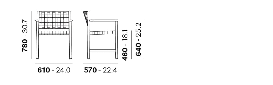 Полипропиленовое садовое кресло с подлокотниками Pedrali Griante ARCH-00131154 - Вид №5