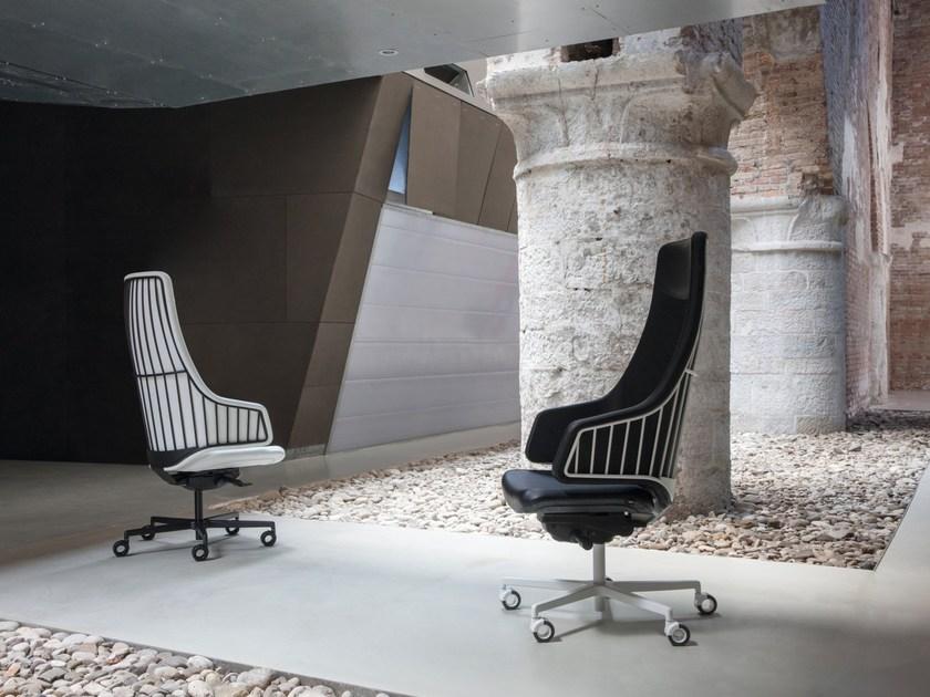 Luxy Регулируемое по высоте кресло руководителя с 5 спицами и колесами Italia sun-id-1397677 - Вид №4