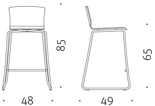 DE PADOVA Табурет штабелируемый с высокими санками sun-id-1431624 - Вид №3