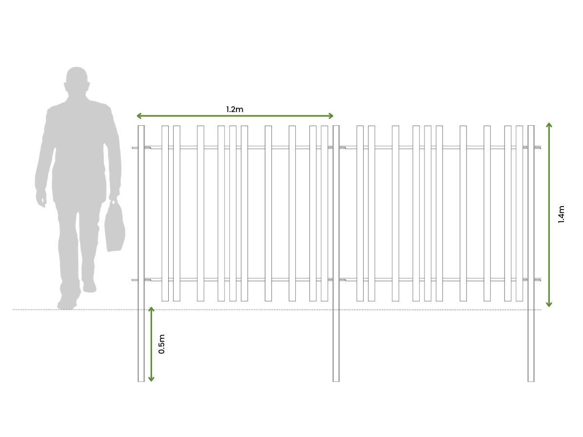 Стальной и деревянный модульный забор Urbencéa TARA ARCH-00138986