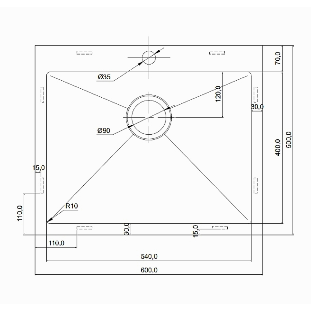 Кухонные мойки Eco Marino SMV-600-LG.A SEAMAN  - Вид №1