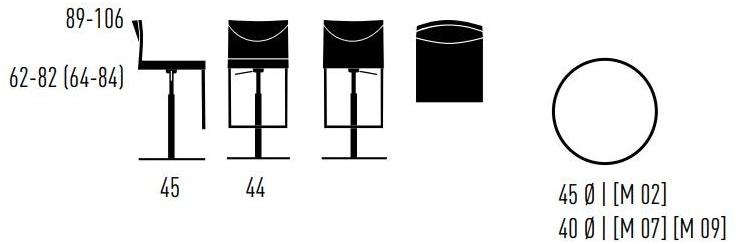 KFF Барный стул с регулируемой высотой Glooh sun-id-1434270 - Вид №2
