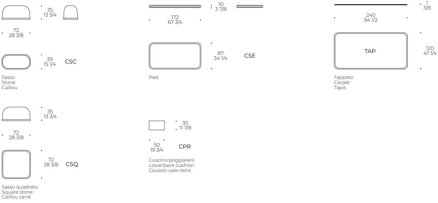 Liu Jo Living Collection Мягкая кушетка из ткани Ceci est un caillou Cll - Вид №18