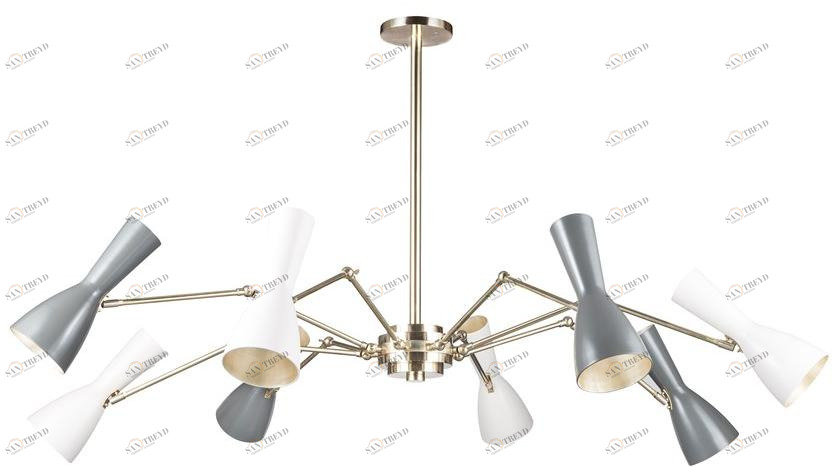 Il Bronzetto Регулируемая люстра из латуни Wormhole Wor11_8l