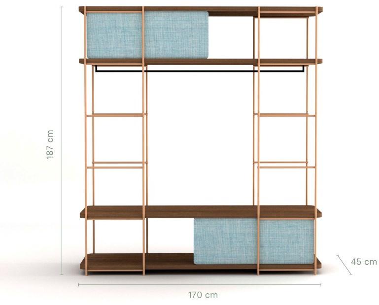 Momocca Гардеробная из стали и дерева Julia Jv01 - Вид №2