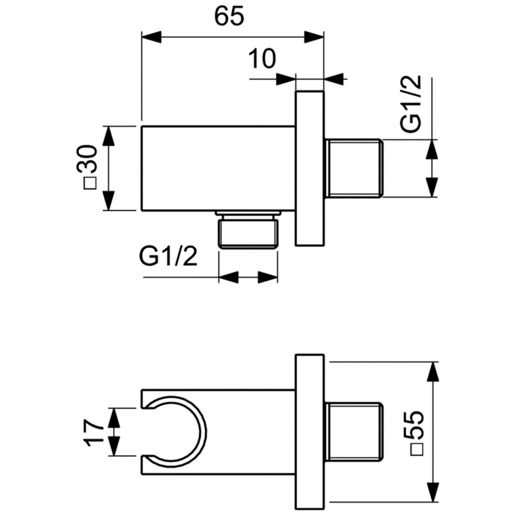 A7572AA Промо комплект "ВСЕ для встройки ALL IN ONE" Ideal Standard CERATHERM C100  - Вид №13