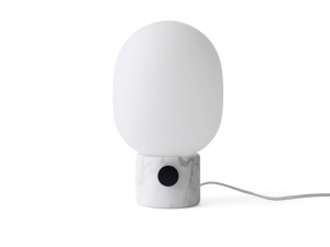 Стеклянная настольная лампа с мраморным основанием