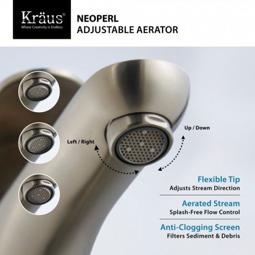 Смеситель для раковины Coda FVS-13900BN krausru  - Вид №6