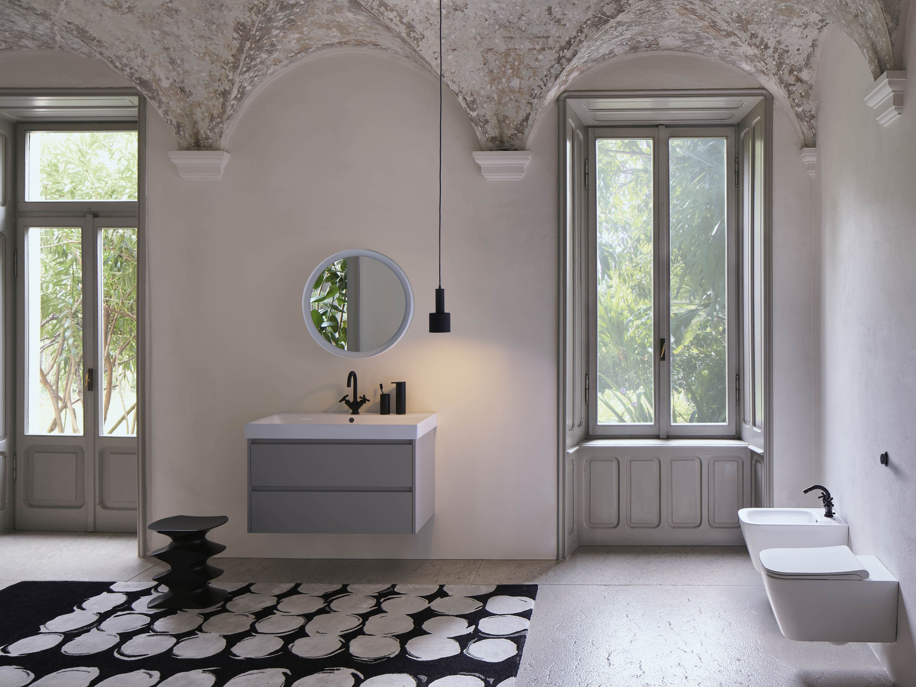 Керамическая прямоугольная раковина с держателем для полотенец GSI ceramica Nubes ARCH-00069483 - Вид №3