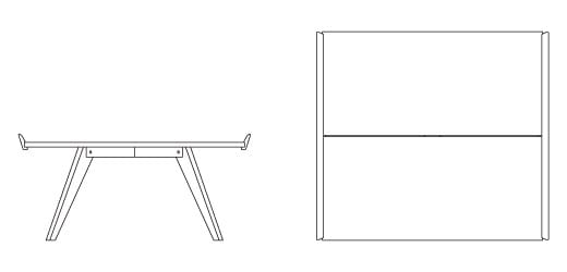 Прямоугольный журнальный столик с подносом Knoll NAKASHIMA SPLAY-LEG ARCH-00069623 - Вид №3