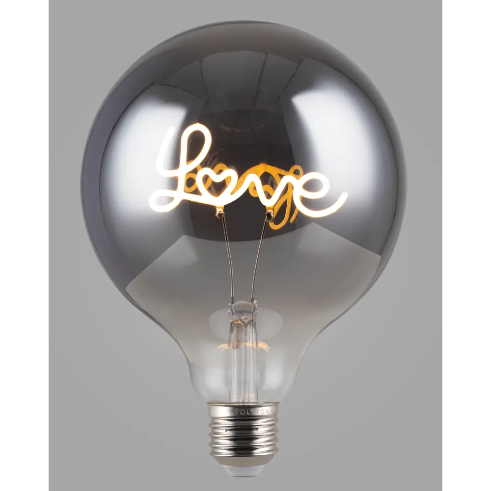 Декоративная филаментная лампа Voltega Love G125 дымчатая 4Вт E27 89345989 STLM-0905440 - Вид №1