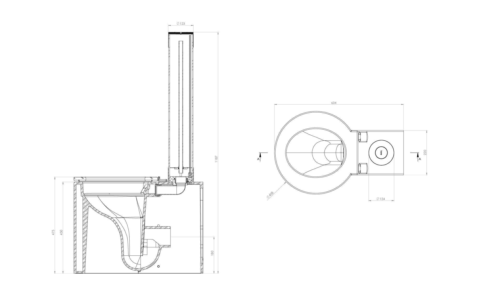 Керамический туалет Trone иконы ARCH-00039557 - Вид №4