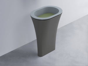 AMLA65-BR+AMPILO-AG+AMCOLO-CM Раковина Amedeo Ovale отдельностоящая cielo Enjoy + Amedeo