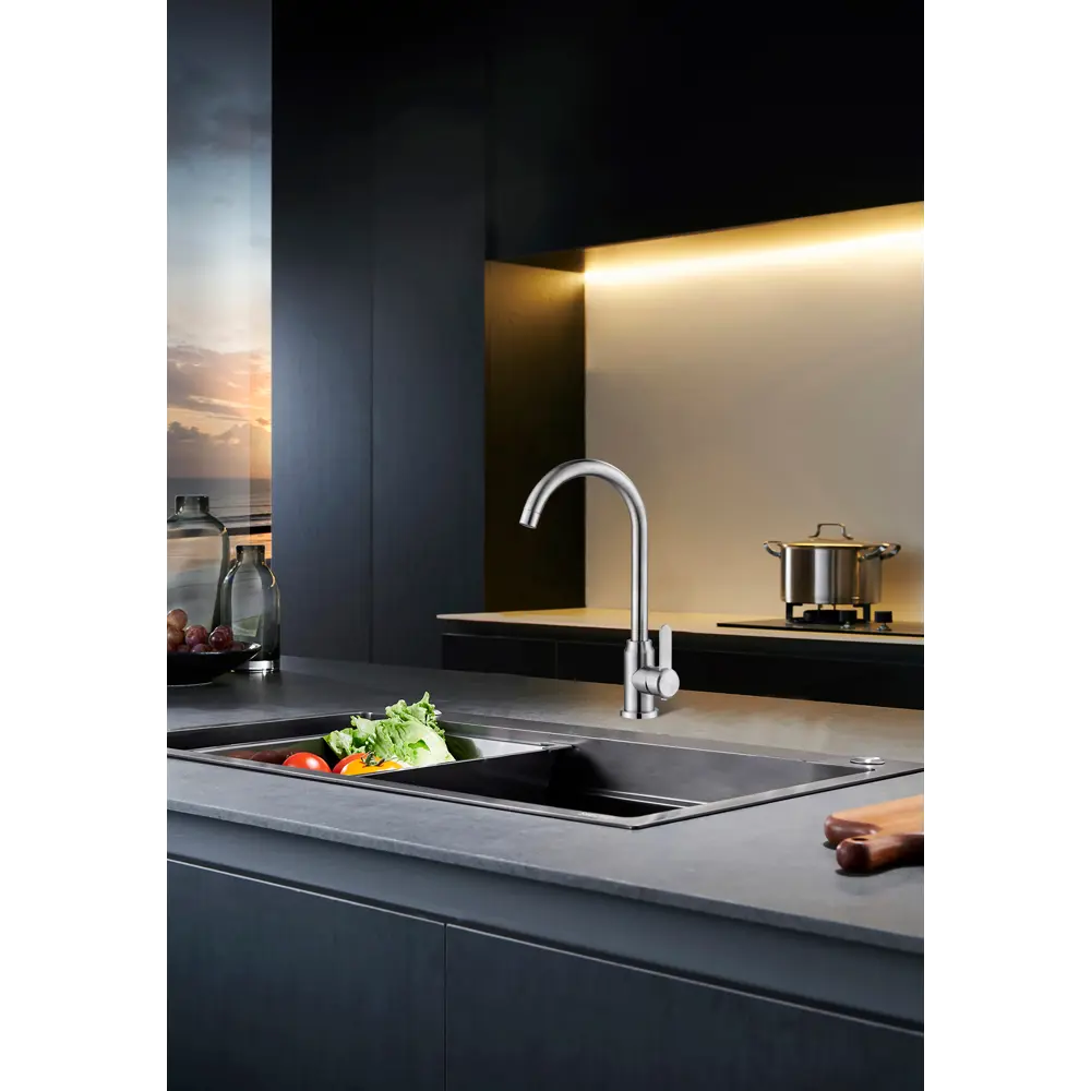 Смеситель кухонный Vidage VFR8631 SI высота 35 см цвет сатин STLM-2110591 - Вид №5