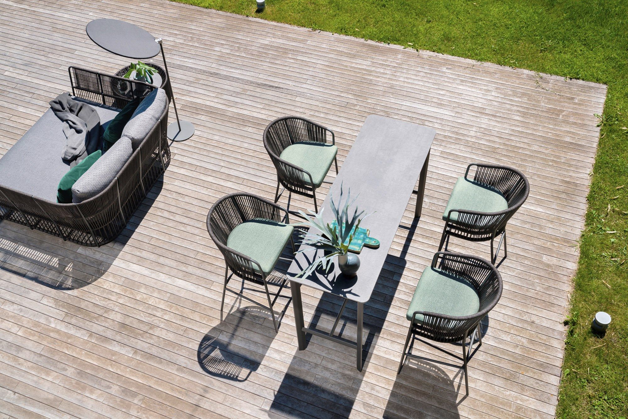 Алюминиевый высокий садовый стул с порошковым покрытием Varaschin Tibidabo ARCH-00023785 - Вид №2