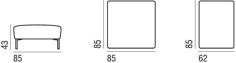 Verzelloni Съемный тканевый пуф Fold sun-id-1495403 - Вид №3