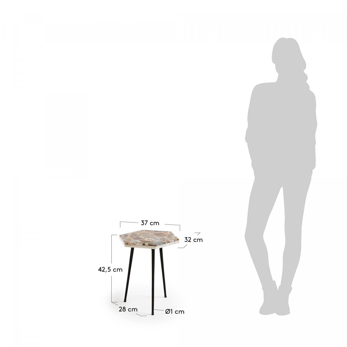 067575 Приставной стол Rummer черный La Forma Rummor 