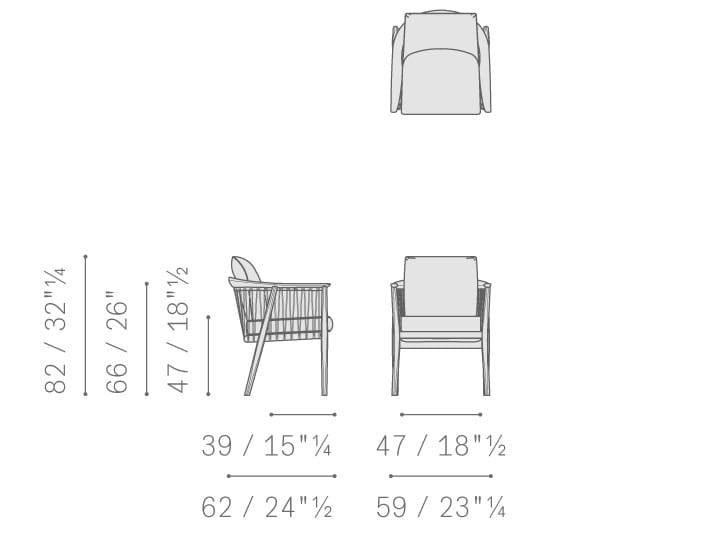 Тканевое кресло с подлокотниками Poltrona Frau коллекция-диваны и кресла ARCH-00125337 - Вид №13