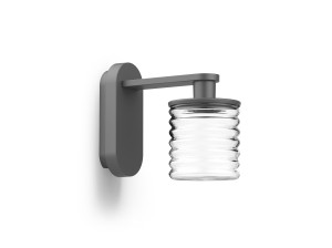 Алюминиевый и стеклянный светодиодный наружный настенный светильник