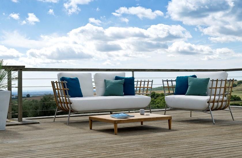 Unopiù Садовый диван из нержавеющей стали и тика Tweed Twediv - Вид №6