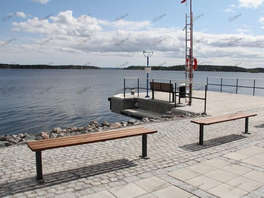 Nola Industrier Скамья из стали и дерева без спинки Kajen sun-id-1464795