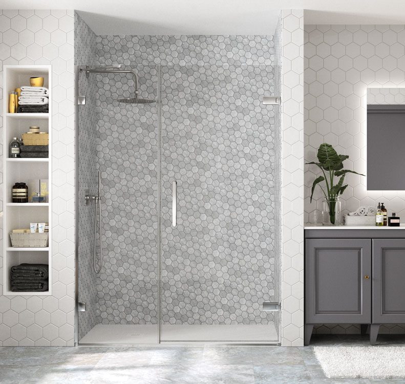 Дверь в нишу GHF1075H L или R Merlyn Arysto Хромированный 