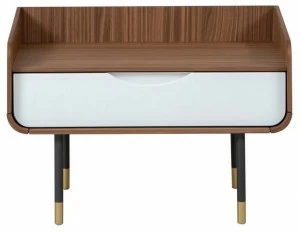 Tonin Casa Прямоугольная тумбочка из орехового дерева с ящиками Opera