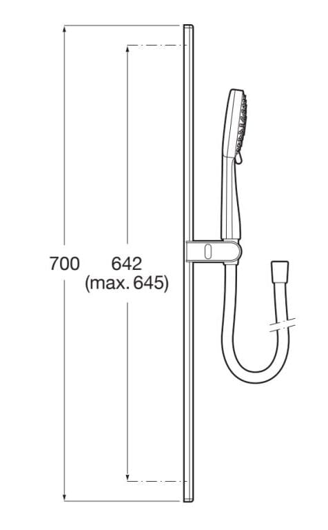 Металлический стержень с ручным душем Roca Звезда ARCH-00127079