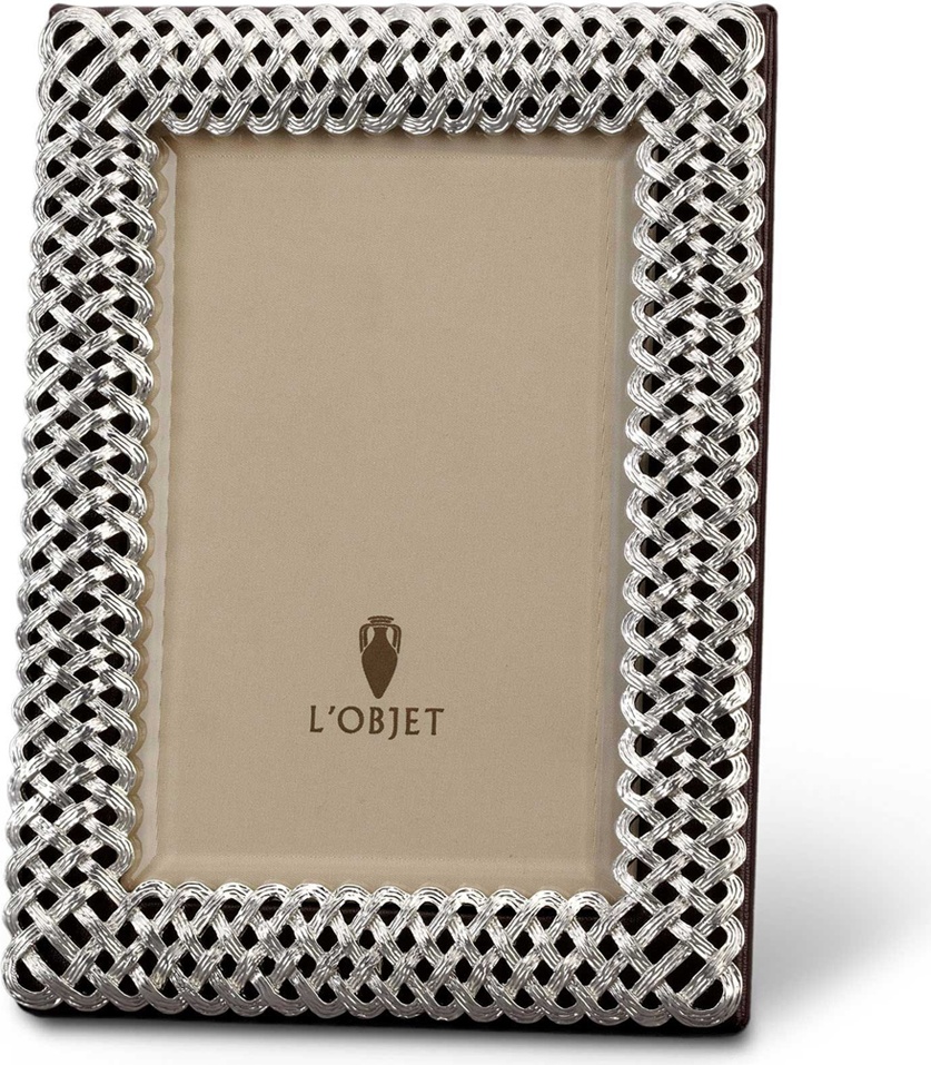 10575440 L’Objet Фоторамка 10х15см "Плетение" (платиновое покрытие) п/к Латунь 