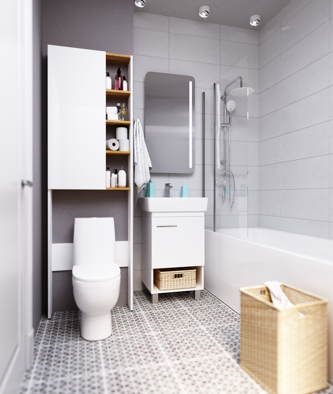 У76058 Тумба Tera 60Н 1д. Белый глянец 1 Marka TERA - Вид №4