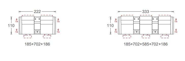 Модульный кожаный диван с откидной спинкой и отсеком для хранения CAMPO DE' FIORI FLOAT ARCH-00011438 - Вид №5
