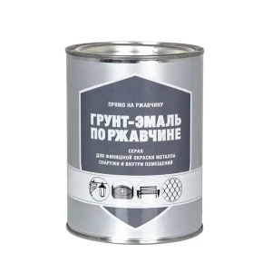 91450876 Грунт-эмаль по ржавчине ЗАО Декарт для финишной окраски металла цвет серый 0.8 л STLM-0854161