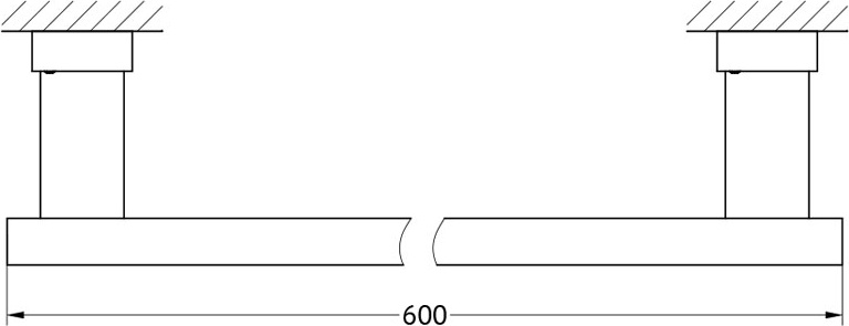 TIF 909 Штанга для полотенца 60 cm LINEAG TIFFANY LUX - Вид №1