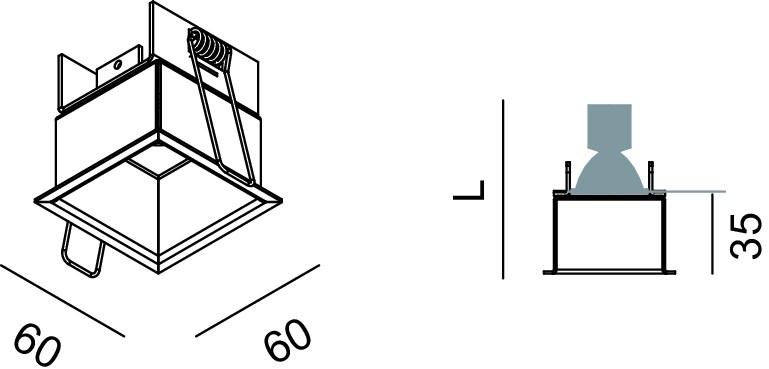 Lucifero's Встраиваемый точечный светильник из окрашенного металла sun-id-1345331 - Вид №4