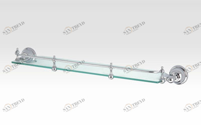 Полочка стекл.1-я с бортиком 5087 (хр) (SF) SAN FONTE 241033