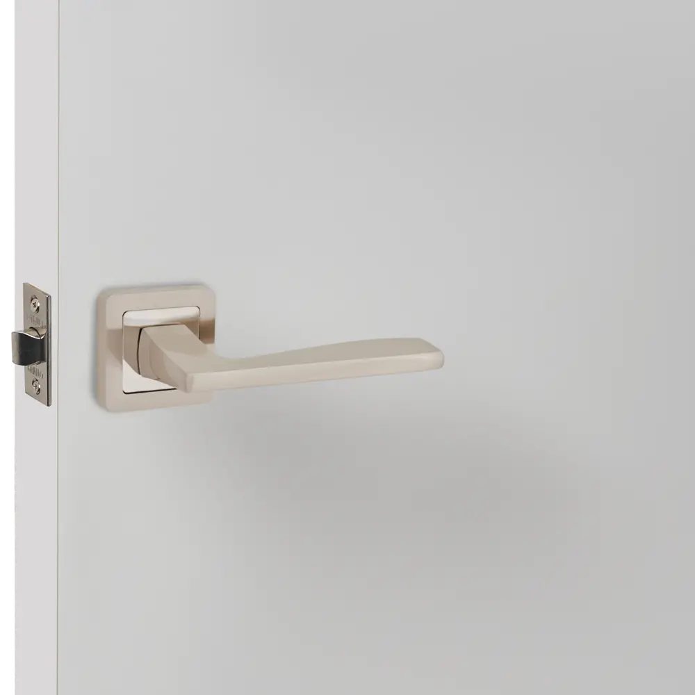 Дверные ручки Punto Rich без запирания цвет матовый никель/хром STLM-2082164 - Вид №4
