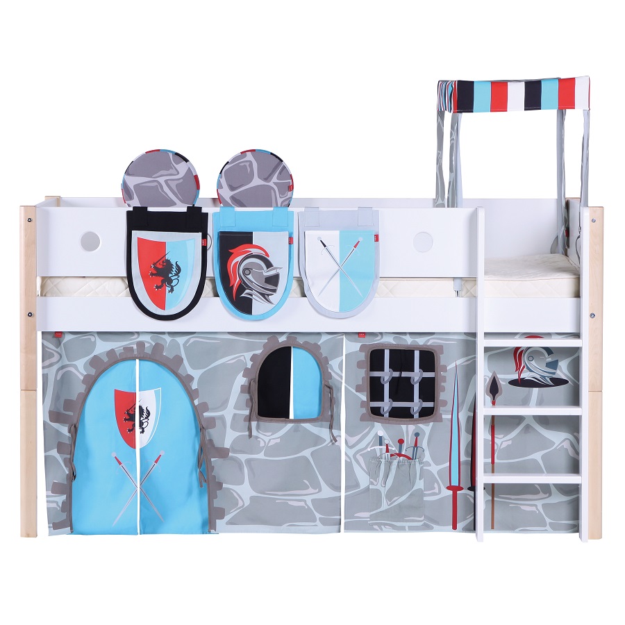 Кровать Flexa White с лестницей, 200 см, белая лакированная 801730995 - Вид №7