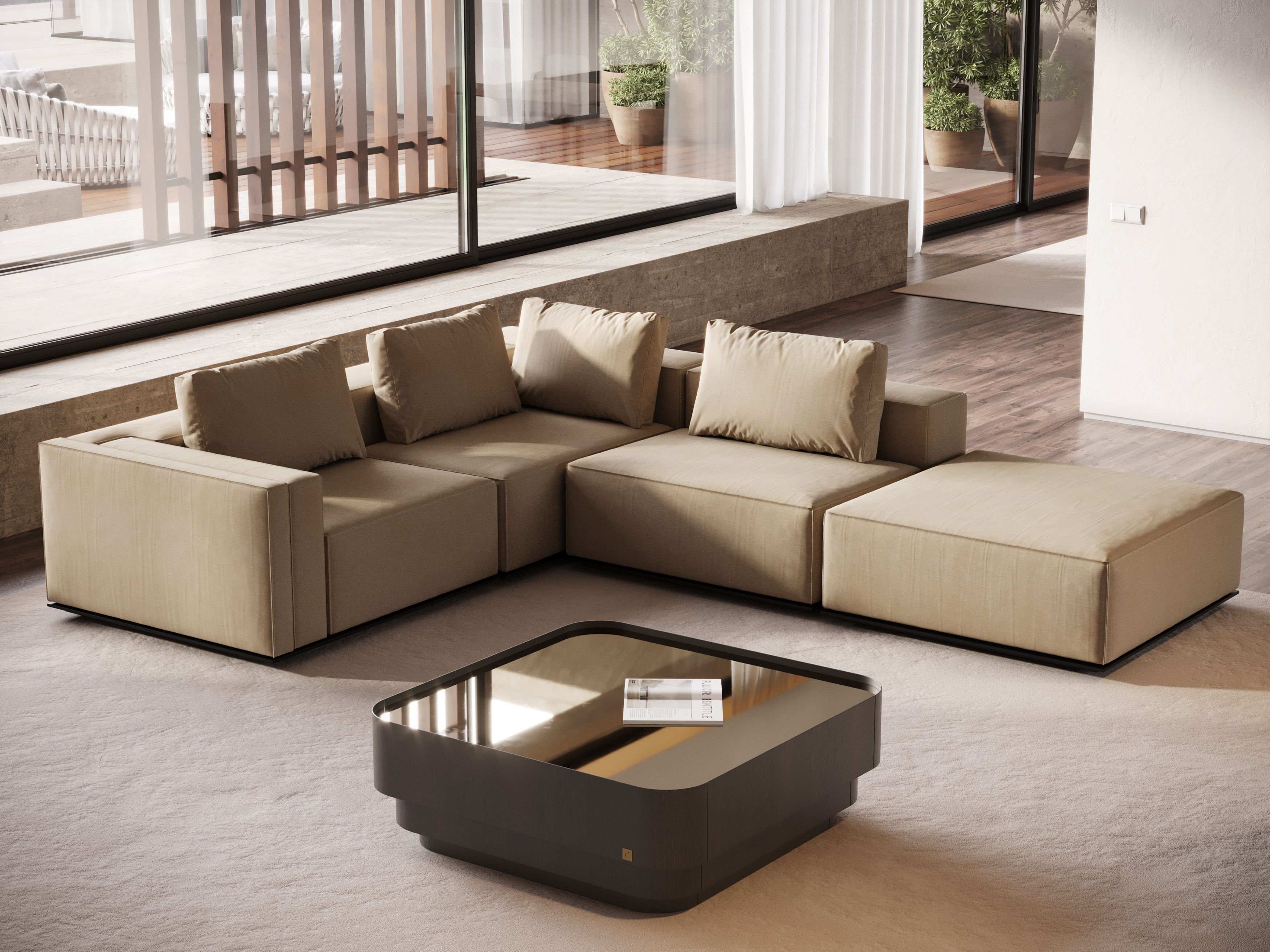 Угловой диван из ткани Stylish Club Landform ARCH-00120997 - Вид №10