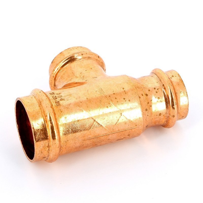 Тройник пресс 35x28x28 медный IBP P513003528028 - Вид №2