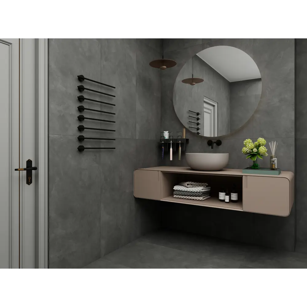 Керамогранит Duna Cemento Grafito 60x120 матовый цвет темно-серый 1.44 м² Santreyd STLM-2070710 - Вид №10