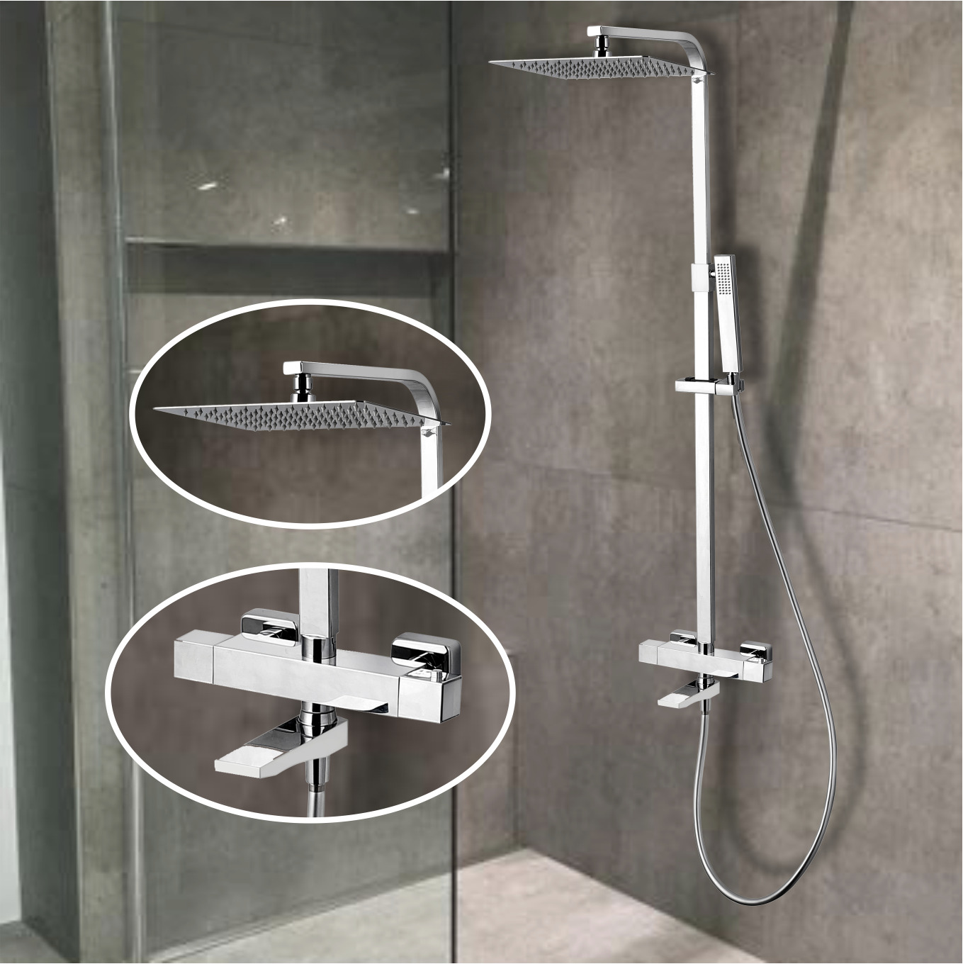 LT-301 Душевая система с термостатическим смесителем LAB.Space 