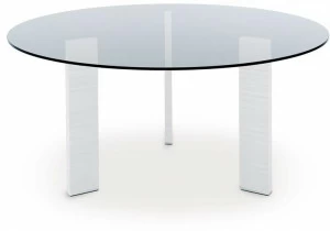 MisuraEmme Круглый стол из алюминия и стекла Atelier