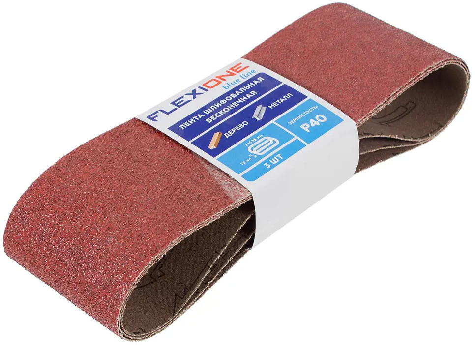 81929919 Лента шлифовальная Flexione P40 533x75 мм, 3 шт. STLM-0014068