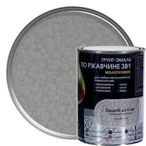 Грунт эмаль по ржавчине 3 в 1 молотковая Dali Special  цвет серебристый 0.8 кг