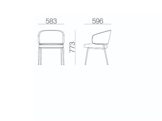 Кожаный мягкий стул с подлокотниками HC28 maison NIVES ARCH-00051450 - Вид №2