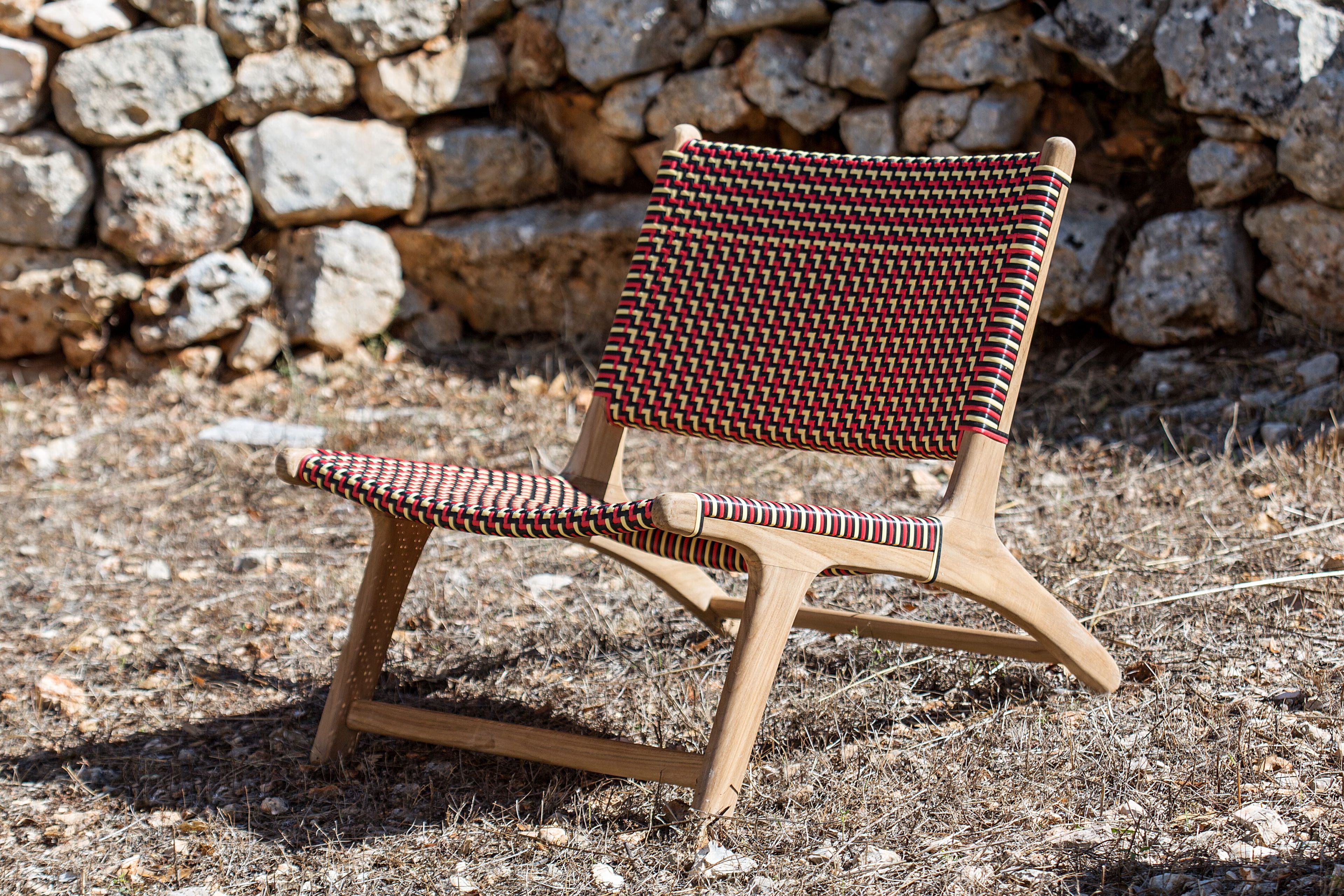 Садовое кресло из тикового дерева и синтетической ткани cbdesign Vienna Relax ARCH-00041545 - Вид №10