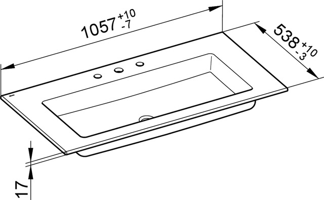 32150311003 Керамический умывальник KEUCO Royal 60 - Вид №2