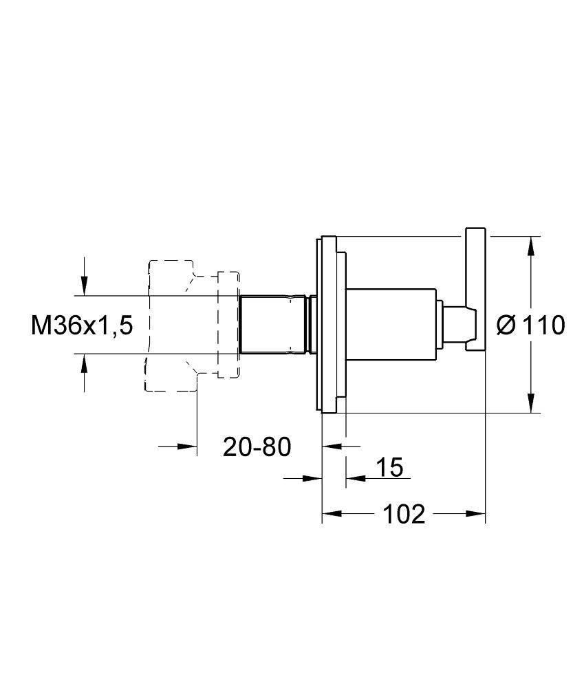 19134000 Внешняя часть переключателя на 3 положения Grohe Atrio хром - Вид №1