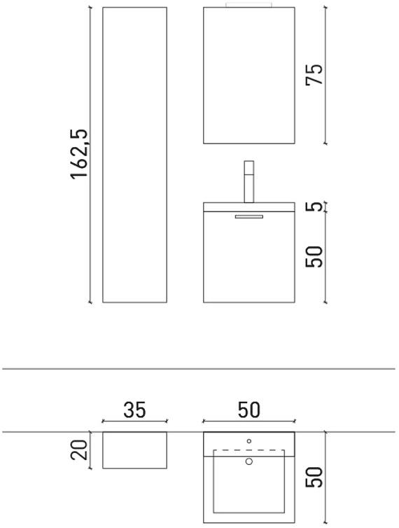 Archeda Тумба под умывальник, лакированная, с зеркалом Light sun-id-1346578 - Вид №4